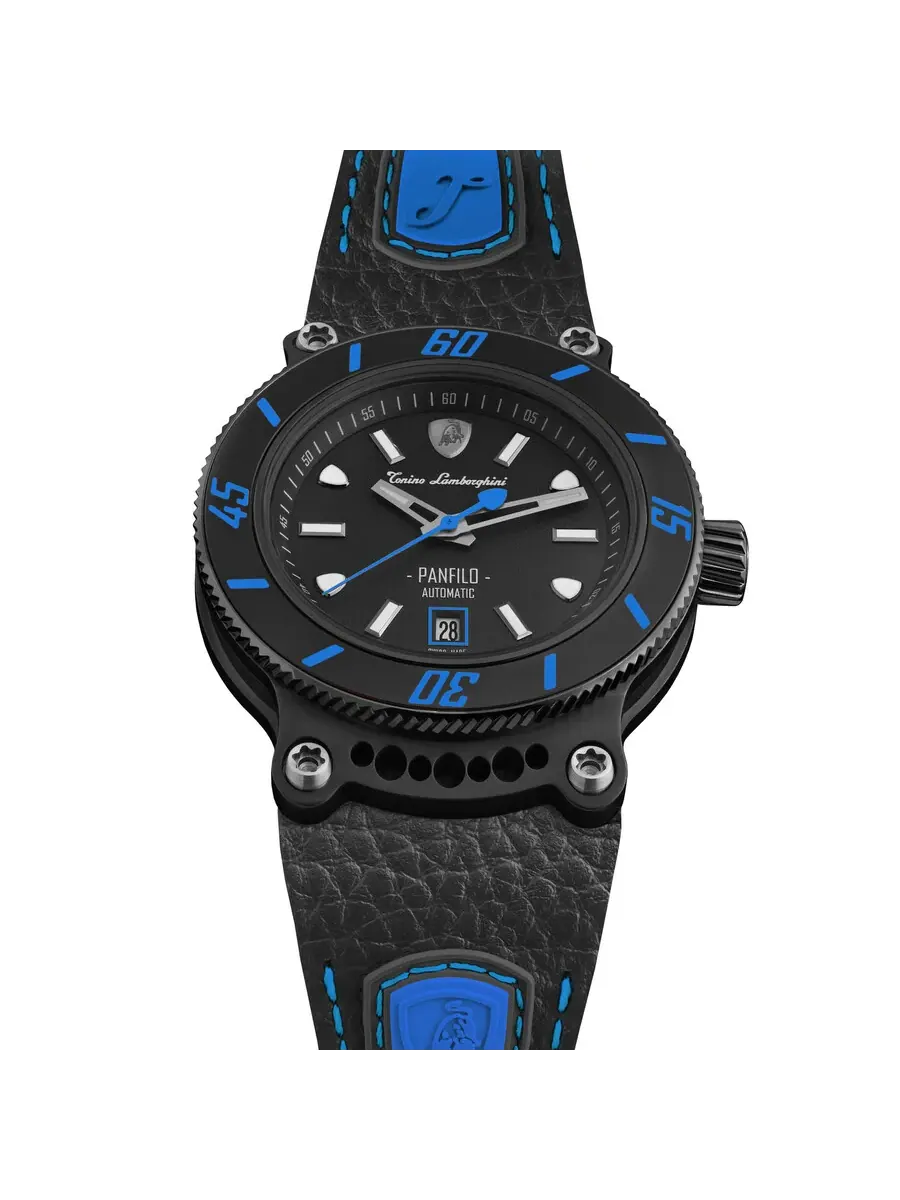 Tonino Lamborghini Panfilo Автоматические мужские часы с черным циферблатом TLF-T03-4 — изображение 4 из 4, оттенок черный