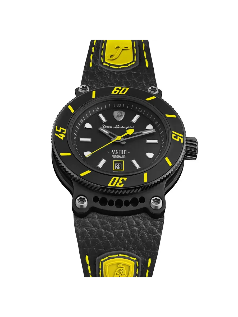 Мужские часы Tonino Lamborghini Panfilo Automatic с черным циферблатом TLF-T03-5 — изображение 4 из 4, оттенок черный