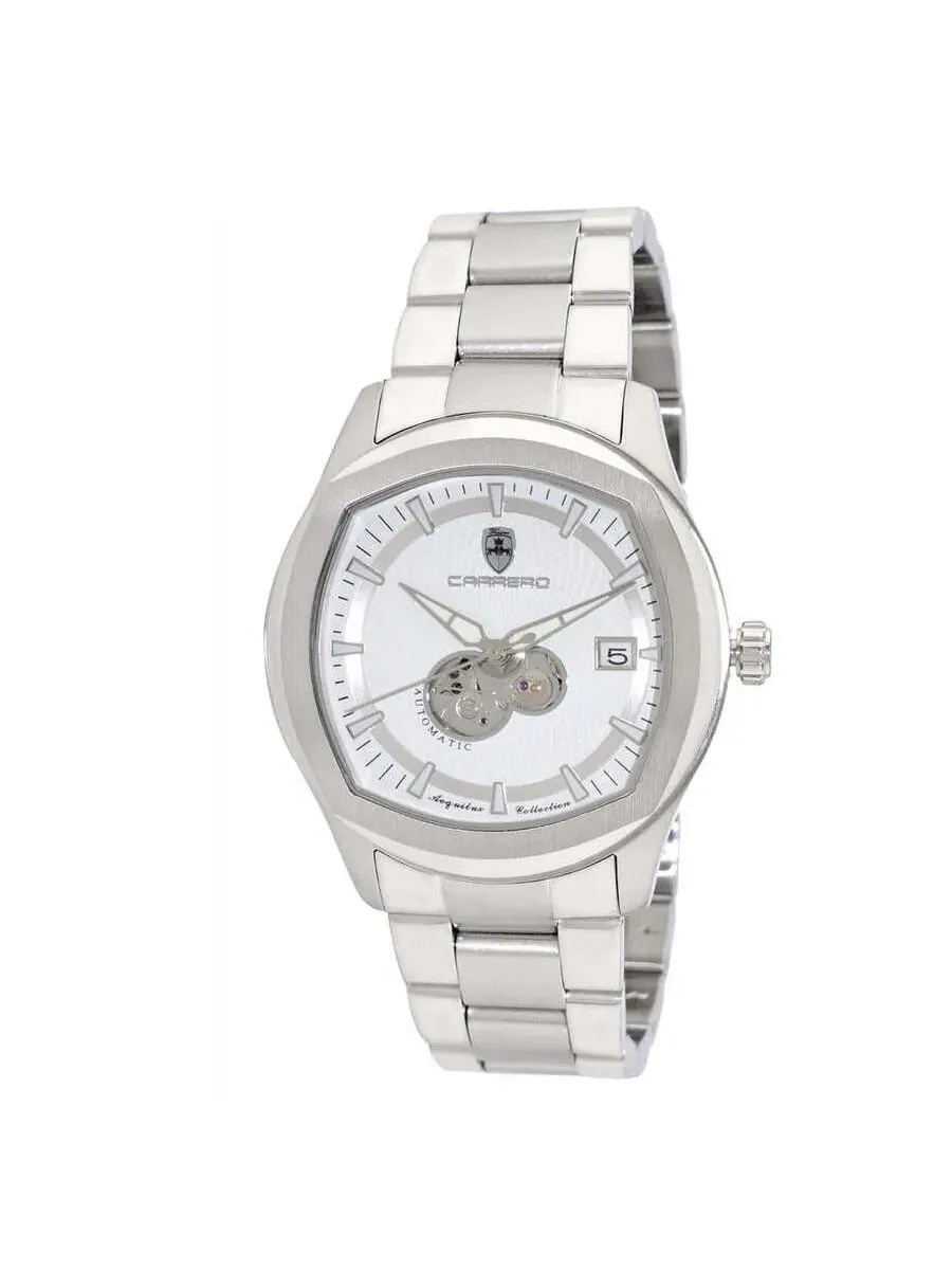 Мужские часы Torino Carrero Aequilux Automatic с белым циферблатом C1S1875-WT — серебристый