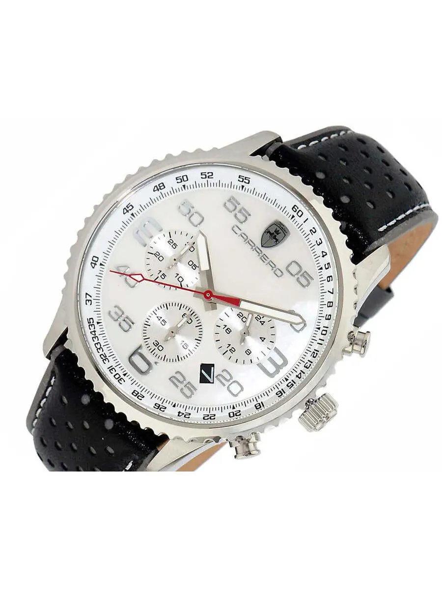 Мужские часы Torino Carrero Aureum Chronograph Quartz с белым циферблатом C1S7023-WT — изображение 4 из 4, оттенок серебряный