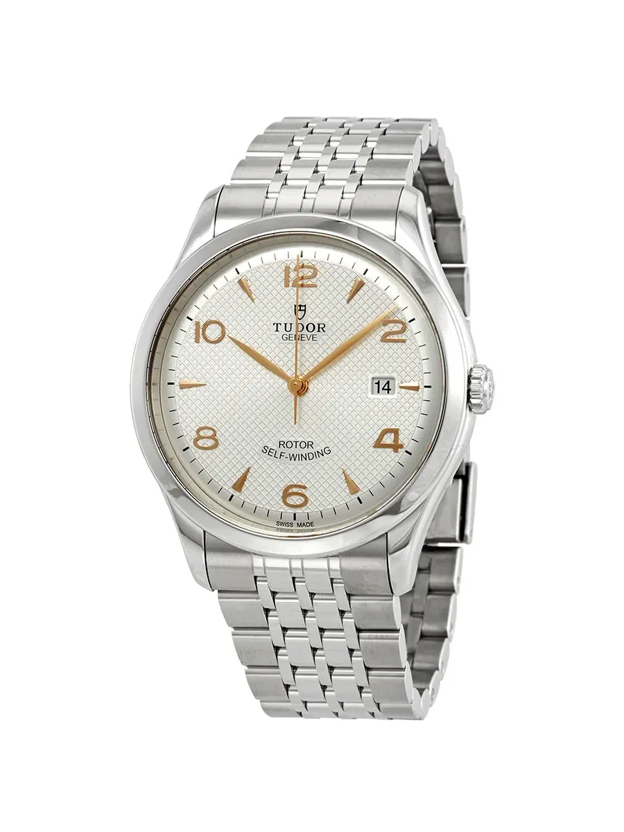 Мужские часы Tudor 1926 Automatic 41 мм с серебристым циферблатом 91650-0001 — серебристый