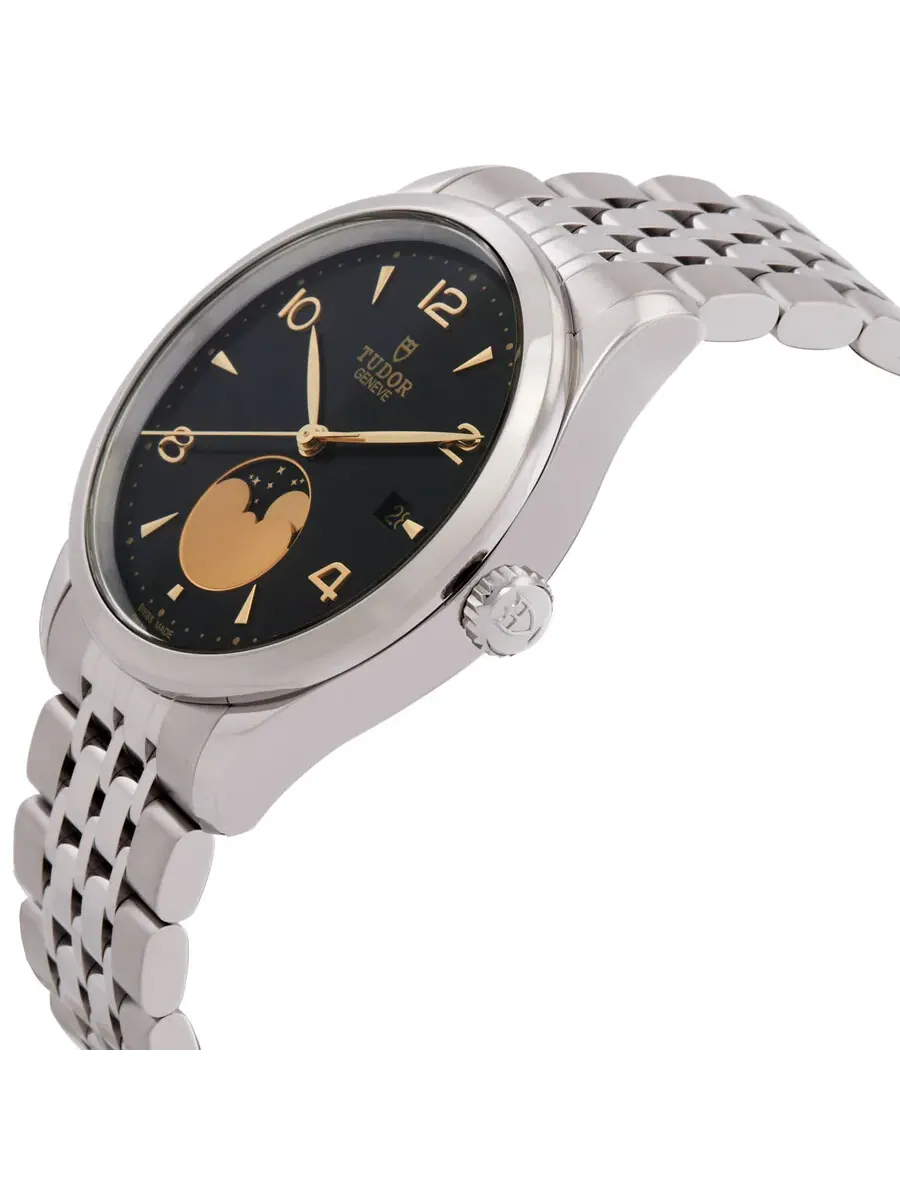Мужские часы Tudor 1926 Luna Automatic с фазами Луны, черным циферблатом M91560-0003 — изображение 2 из 4, оттенок черный