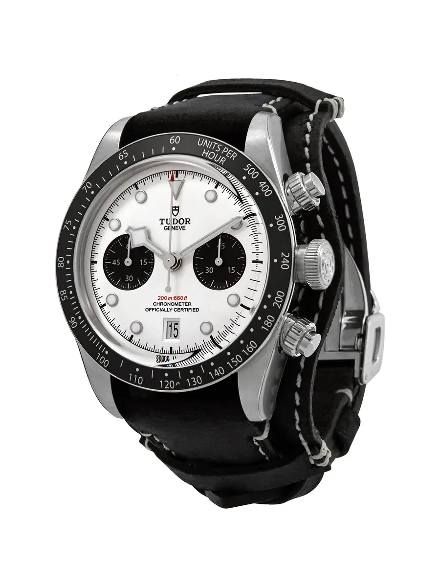 Мужские часы Tudor Black Bay Chrono с хронографом и белым циферблатом M79360N-0006