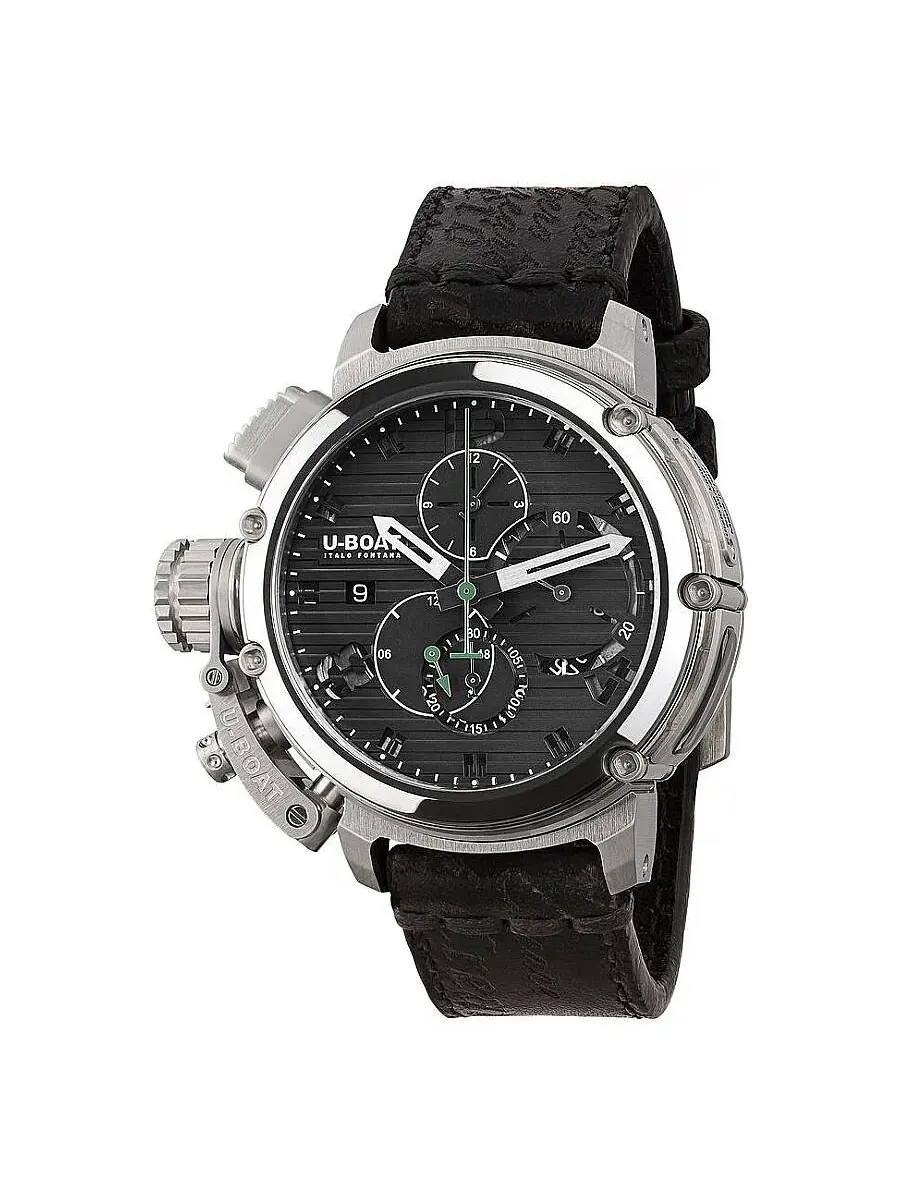 Мужские часы U-Boat Chimera Chronograph Automatic с черным циферблатом 9592