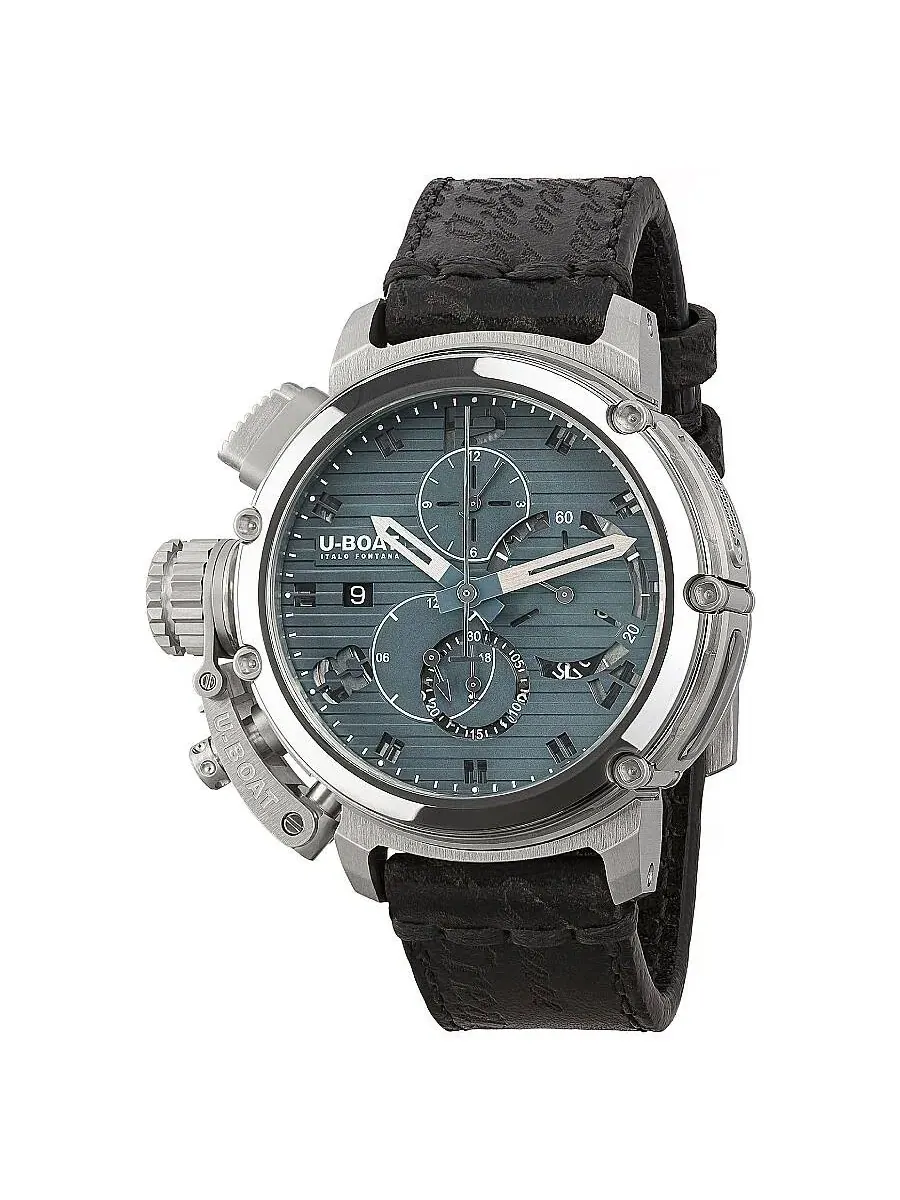 Мужские автоматические часы U-Boat Chimera Chronograph с синим циферблатом, модель 9589