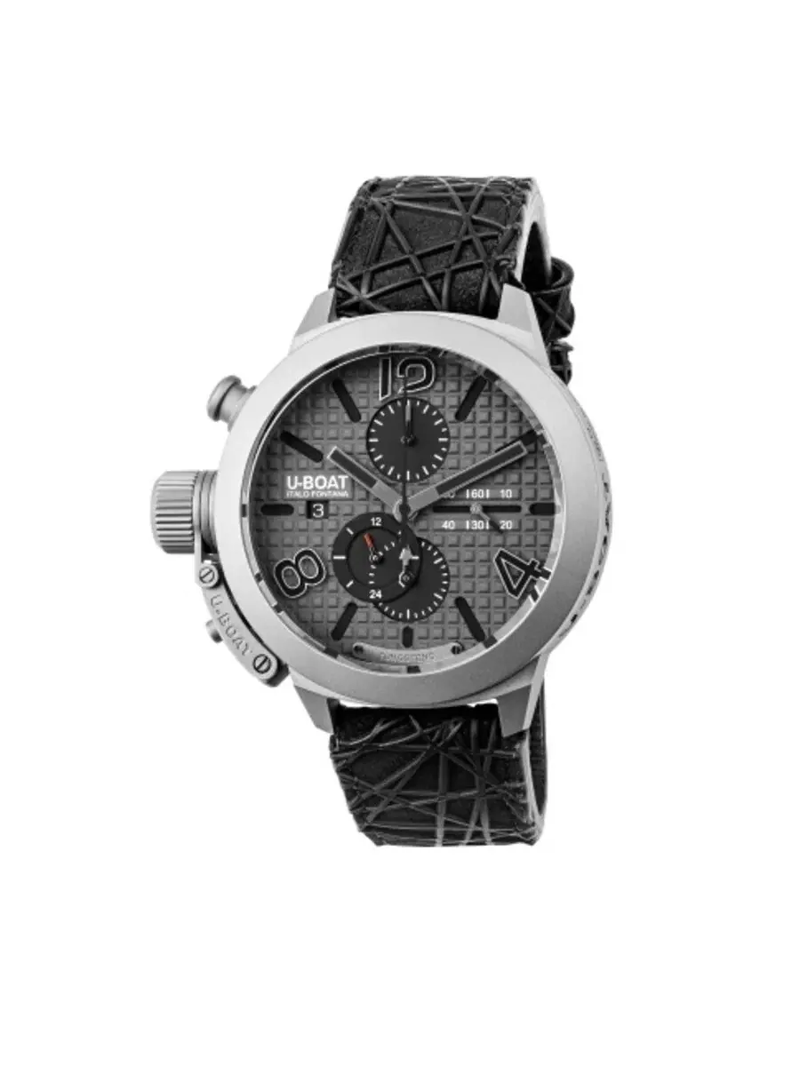Мужские часы U-Boat Classico Chronograph Automatic с серым циферблатом 3002