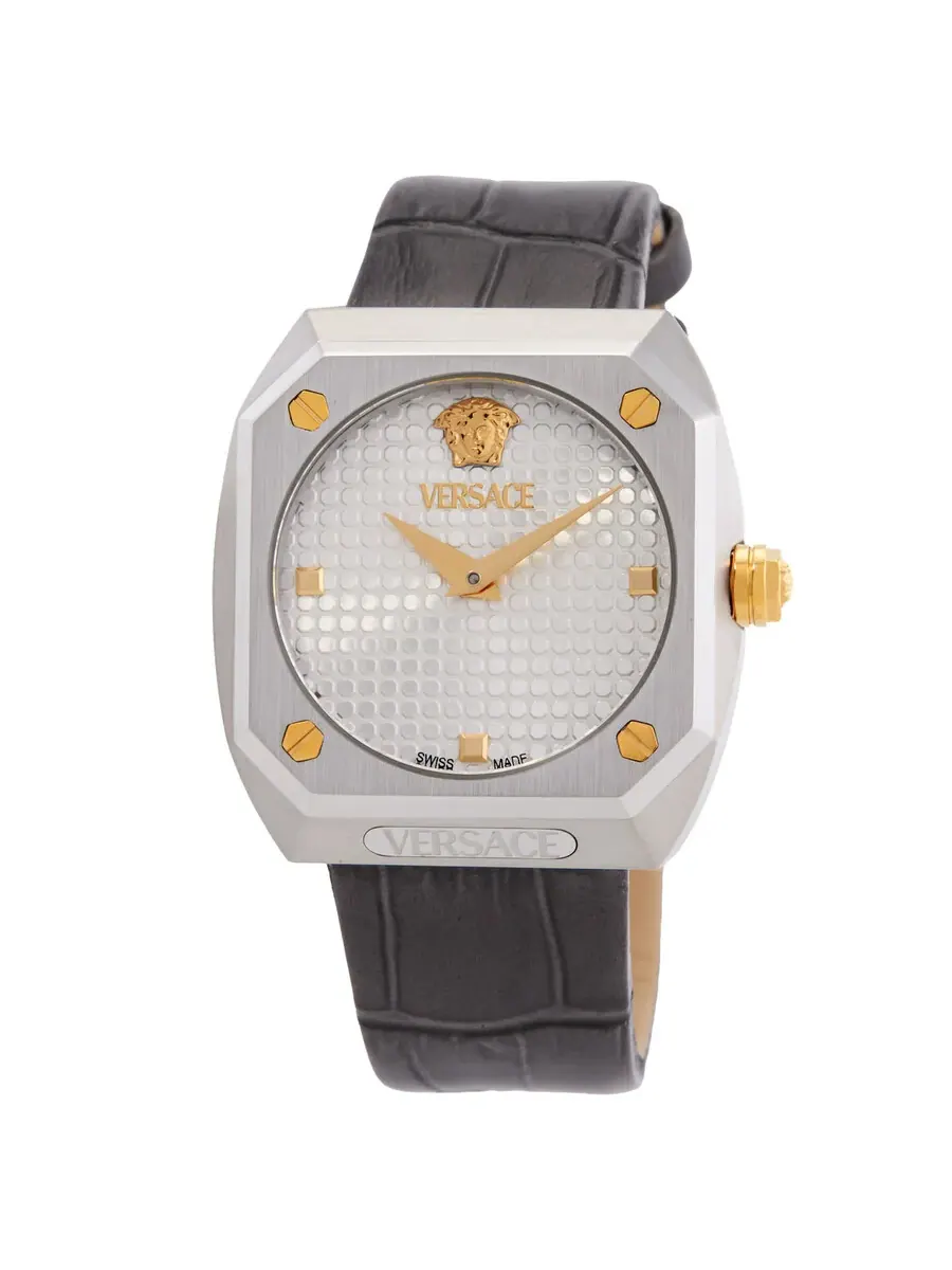 Женские часы Versace Antares Quartz с серебристым циферблатом VE9E00124