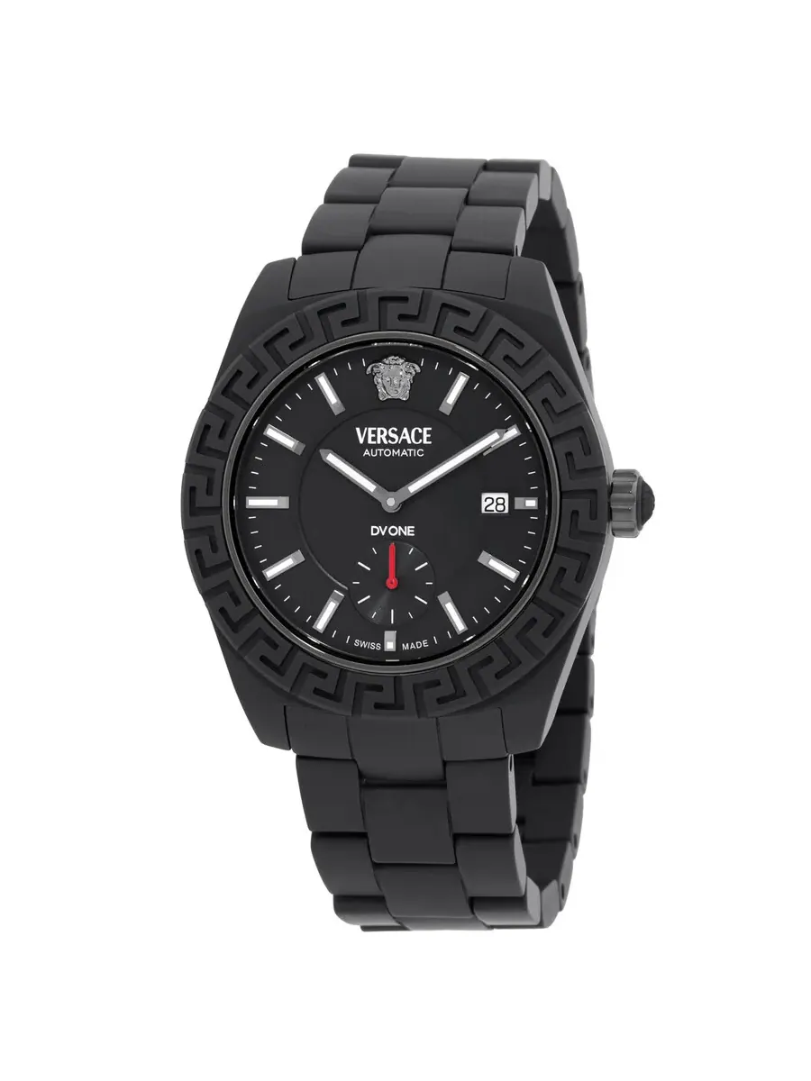 Мужские часы Versace DV One Automatic с черным циферблатом VE7K00123