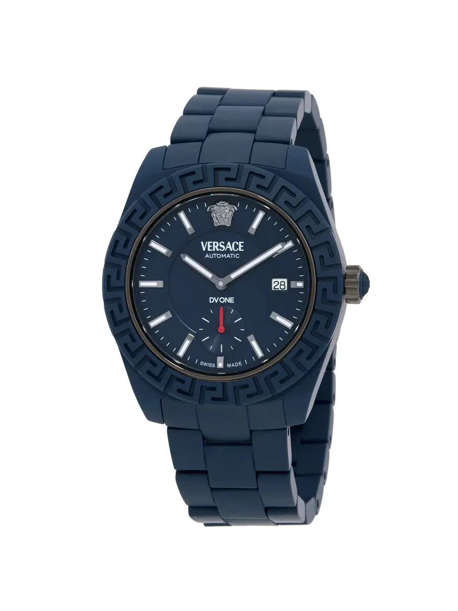 Мужские часы Versace DV One Automatic с синим циферблатом VE7K00223