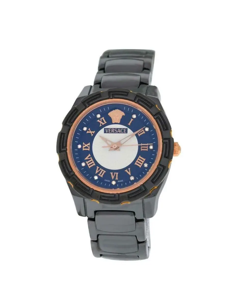 Женские кварцевые часы Versace DV One Glamour с черным циферблатом, модель 63QCP9D008 SC09