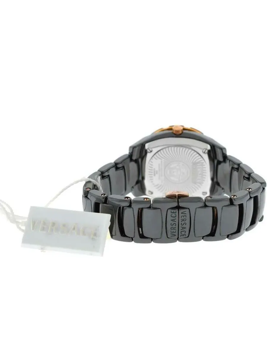 Женские кварцевые часы Versace DV One Glamour с черным циферблатом, модель 63QCP9D008 SC09 — изображение 4 из 7