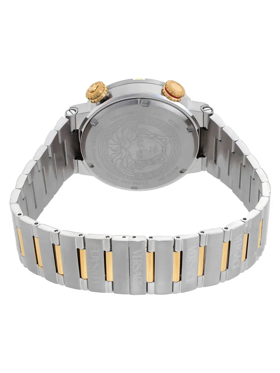 Мужские часы Versace с кварцевым механизмом, синим циферблатом и логотипом Greca VE8G00424 — изображение 3 из 3