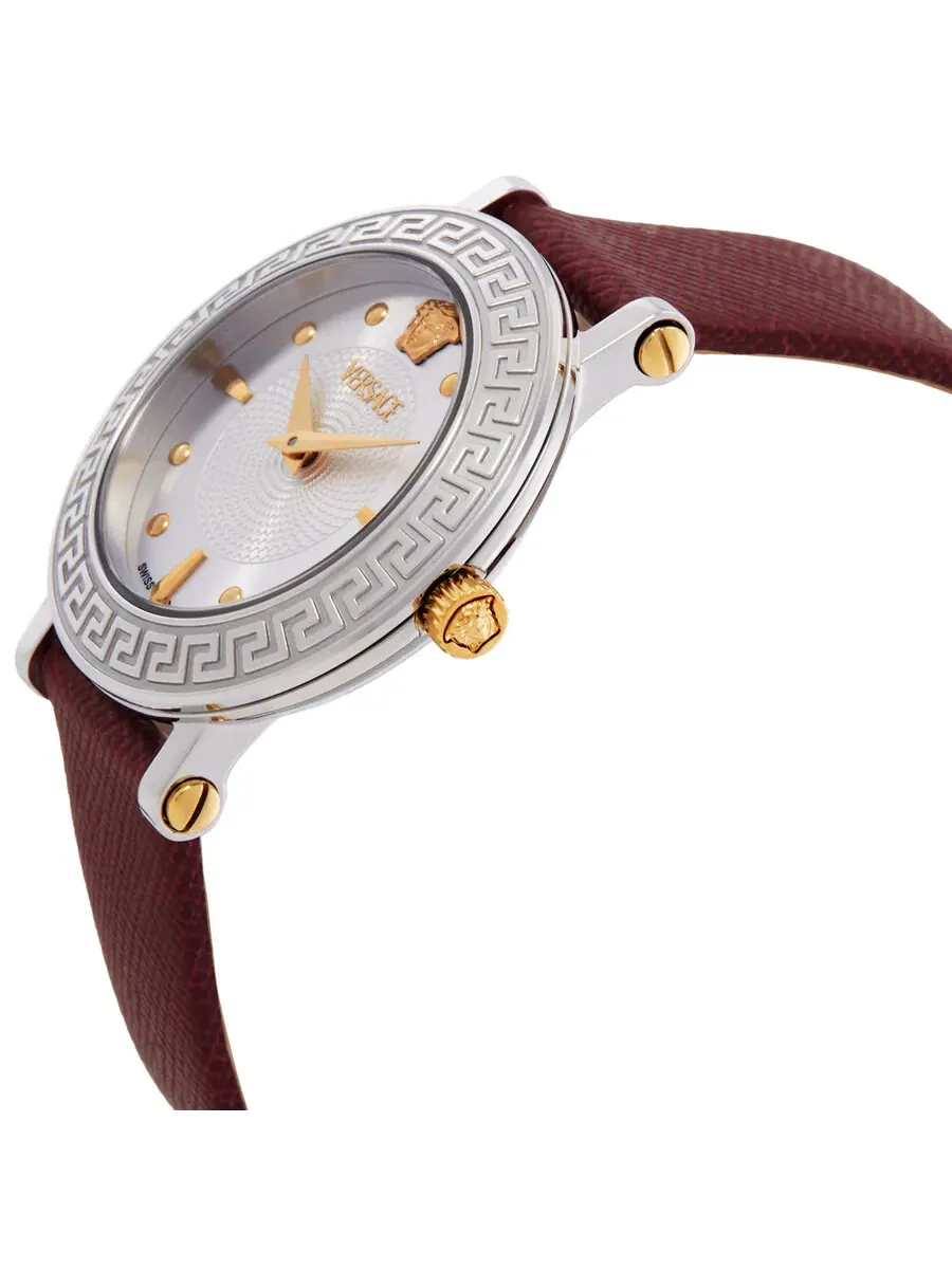 Женские часы Versace Greca Sphere с кварцевым механизмом, серебристым циферблатом VE9C00124 — изображение 2 из 3