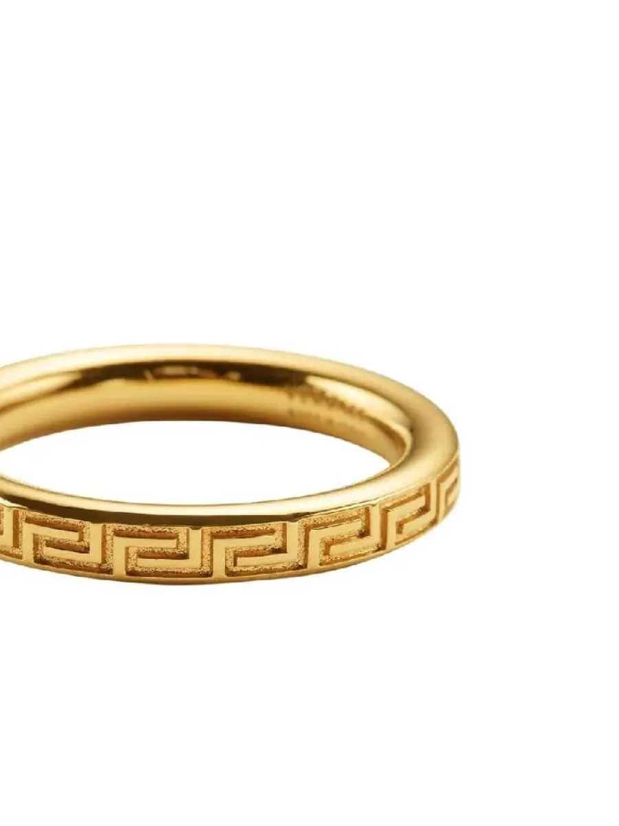 Кольцо Versace Light Gold Greca — изображение 2 из 2, оттенок светлый золотистый