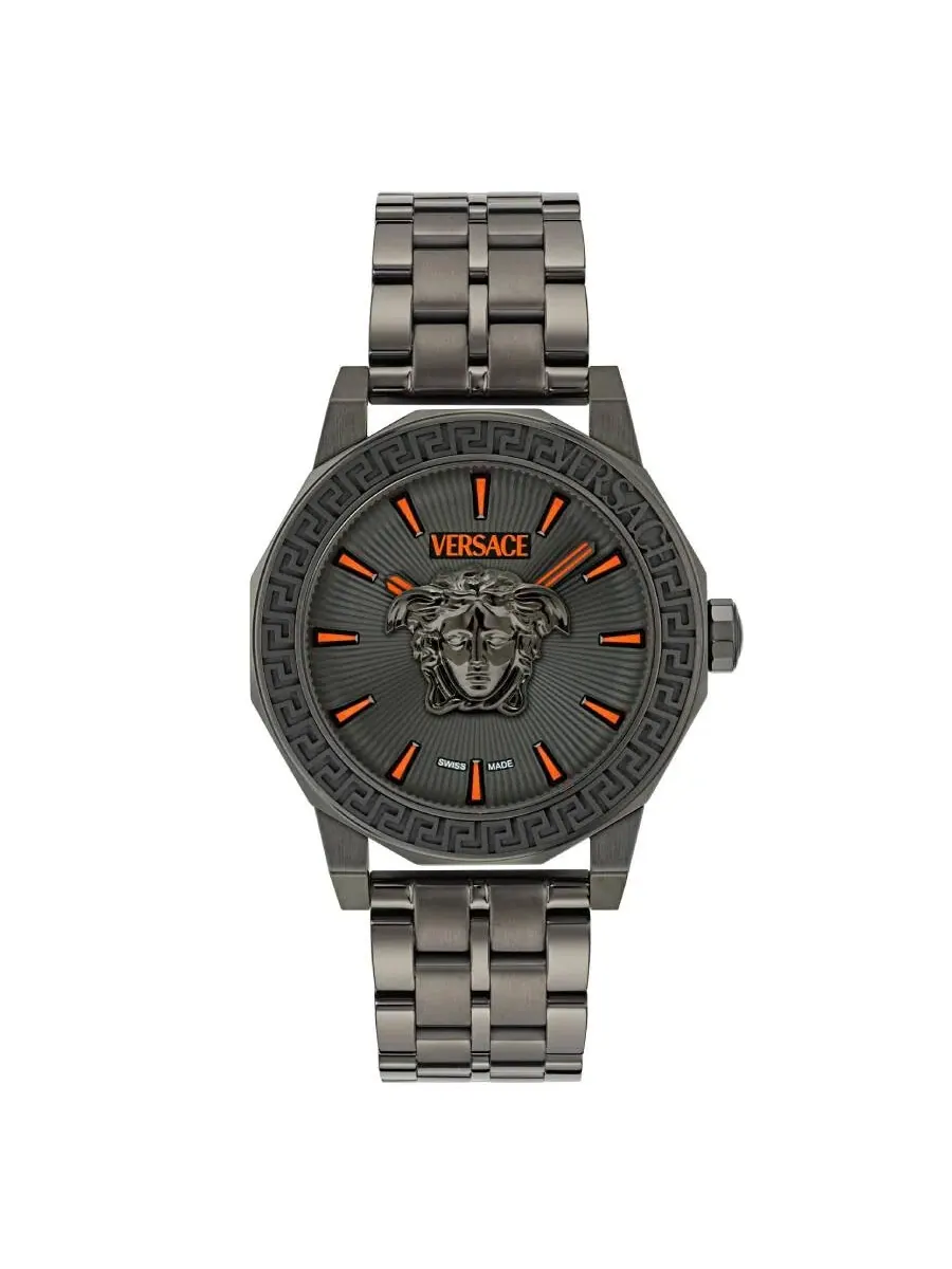 Мужские часы Versace Medusa Deco с кварцевым механизмом, серый циферблат VE9I00524