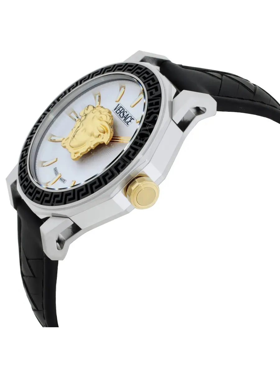 Мужские часы Versace Medusa Deco с кварцевым механизмом, серебристым циферблатом VE9I00124 — изображение 2 из 3