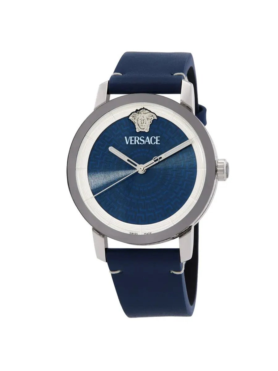 Мужские кварцевые часы Versace V-Helix с синим циферблатом VE9G00124