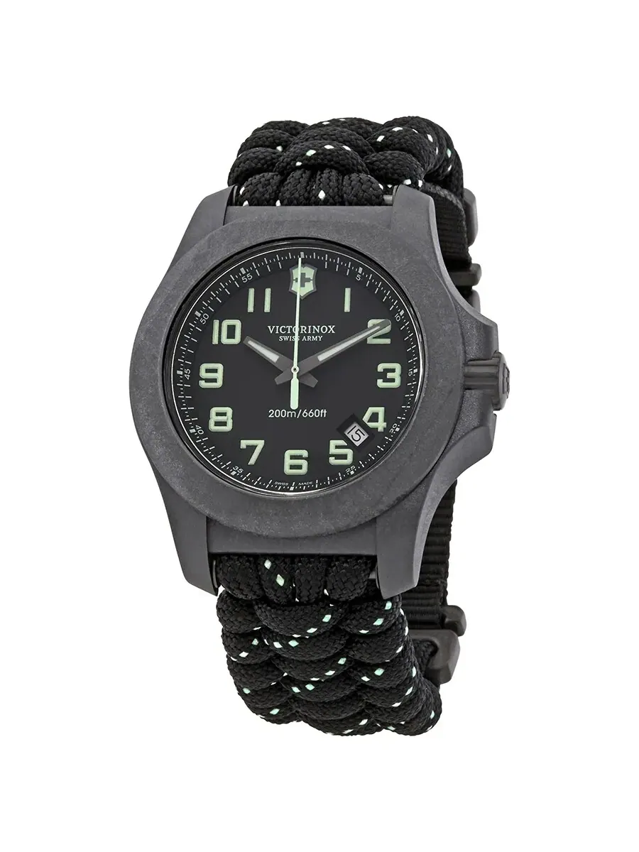 Мужские часы Victorinox I.N.O.X. Quartz с черным циферблатом 241859 — черный