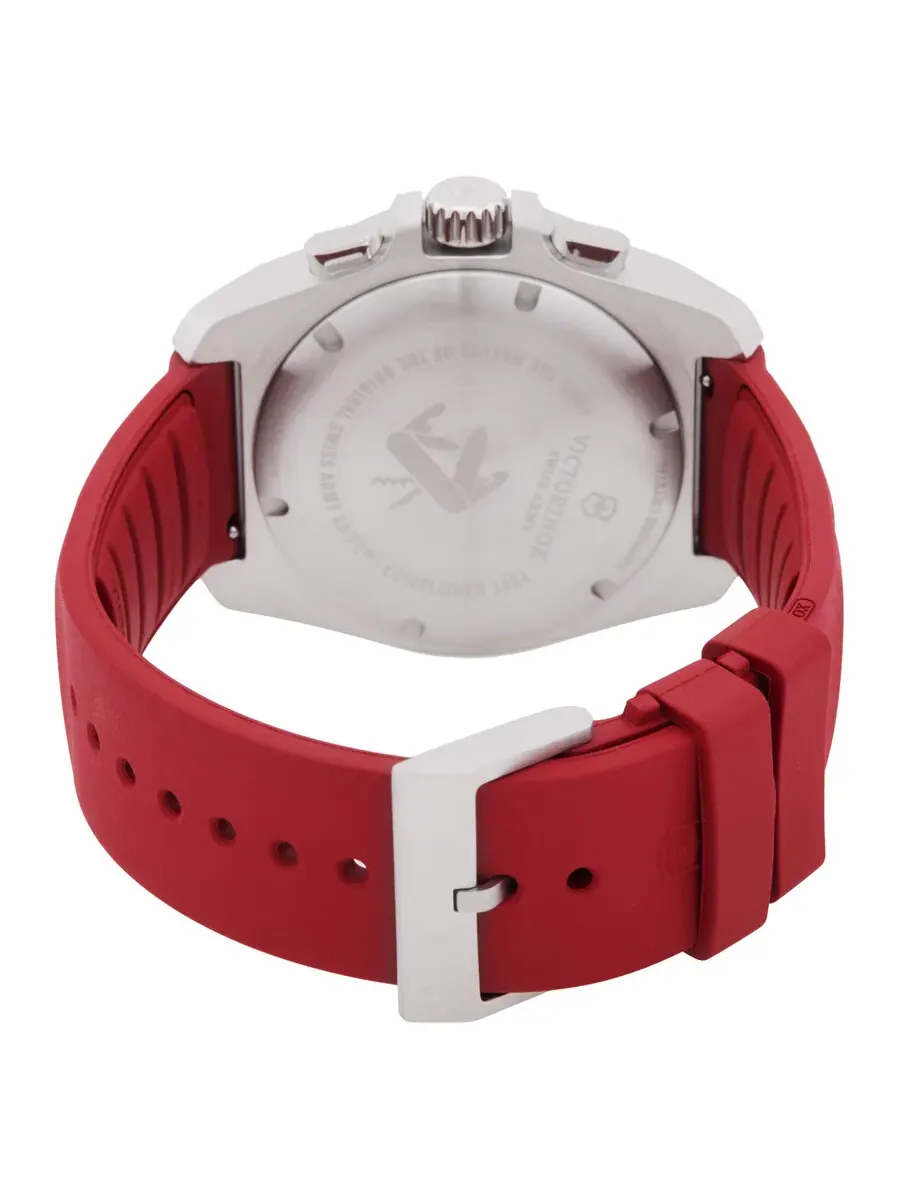 Мужские часы Victorinox I.N.O.X. Хронограф Кварцевые с красным циферблатом 241986 — изображение 3 из 3, оттенок серебряный