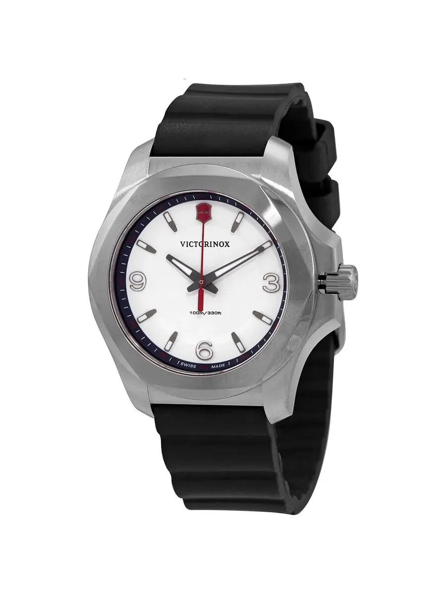 Женские часы Victorinox I.N.O.X. V кварцевые с белым циферблатом, модель 241919 — серебристый