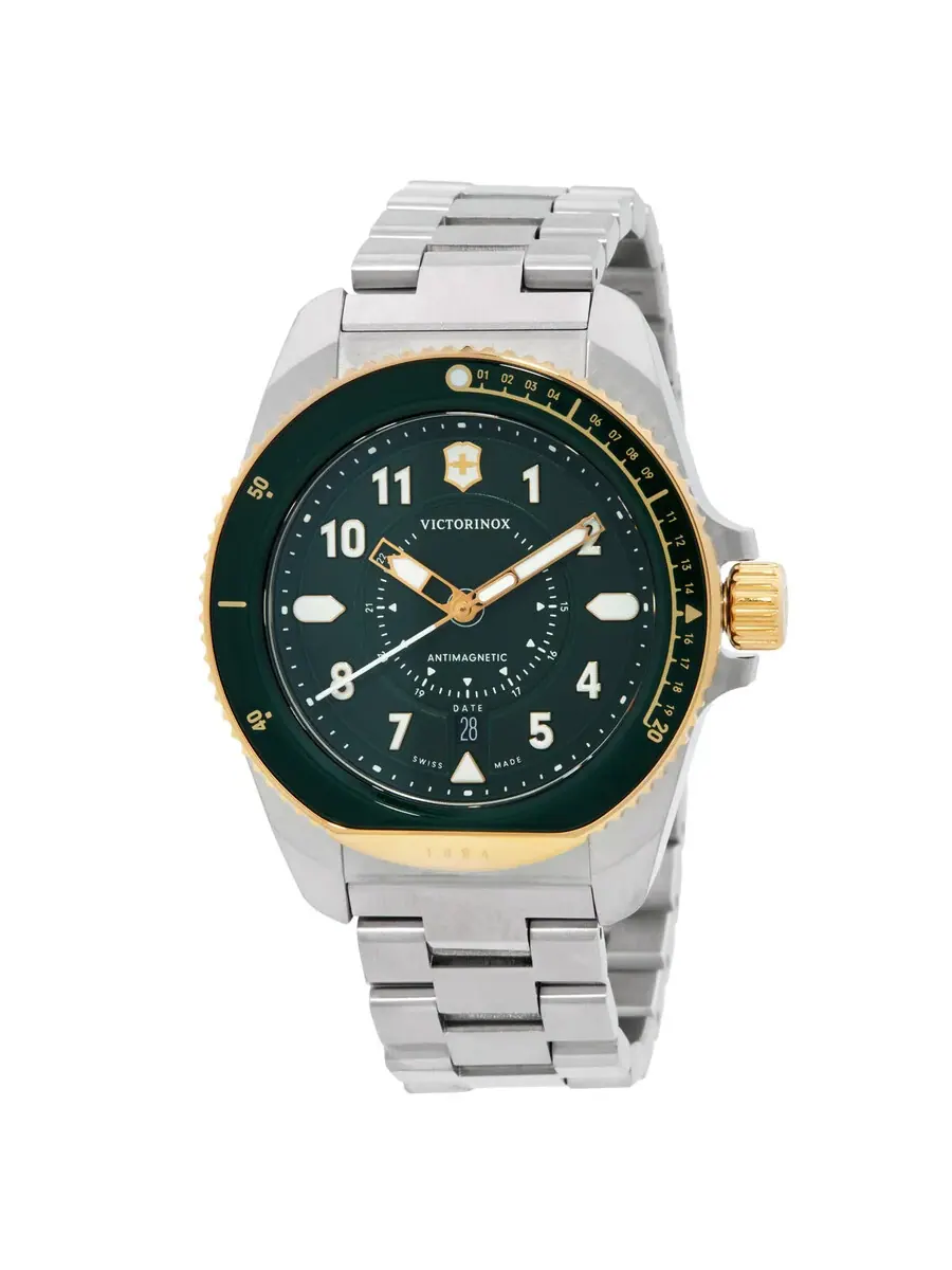 Мужские часы Victorinox Journey 1884 Chronograph Quartz с зеленым циферблатом 242012 — зеленый