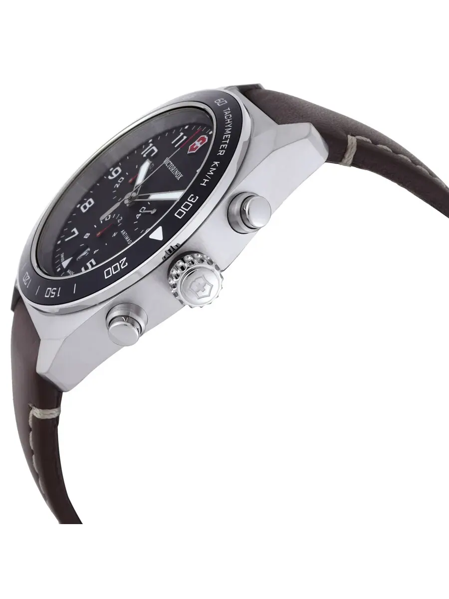 Мужские часы Victorinox Swiss Army Chronograph Quartz с черным циферблатом 242046 — изображение 2 из 3, оттенок черный