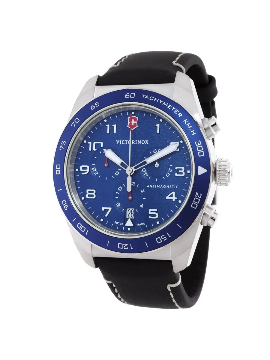 Мужские часы Victorinox Swiss Army Chronograph Quartz с синим циферблатом 242047