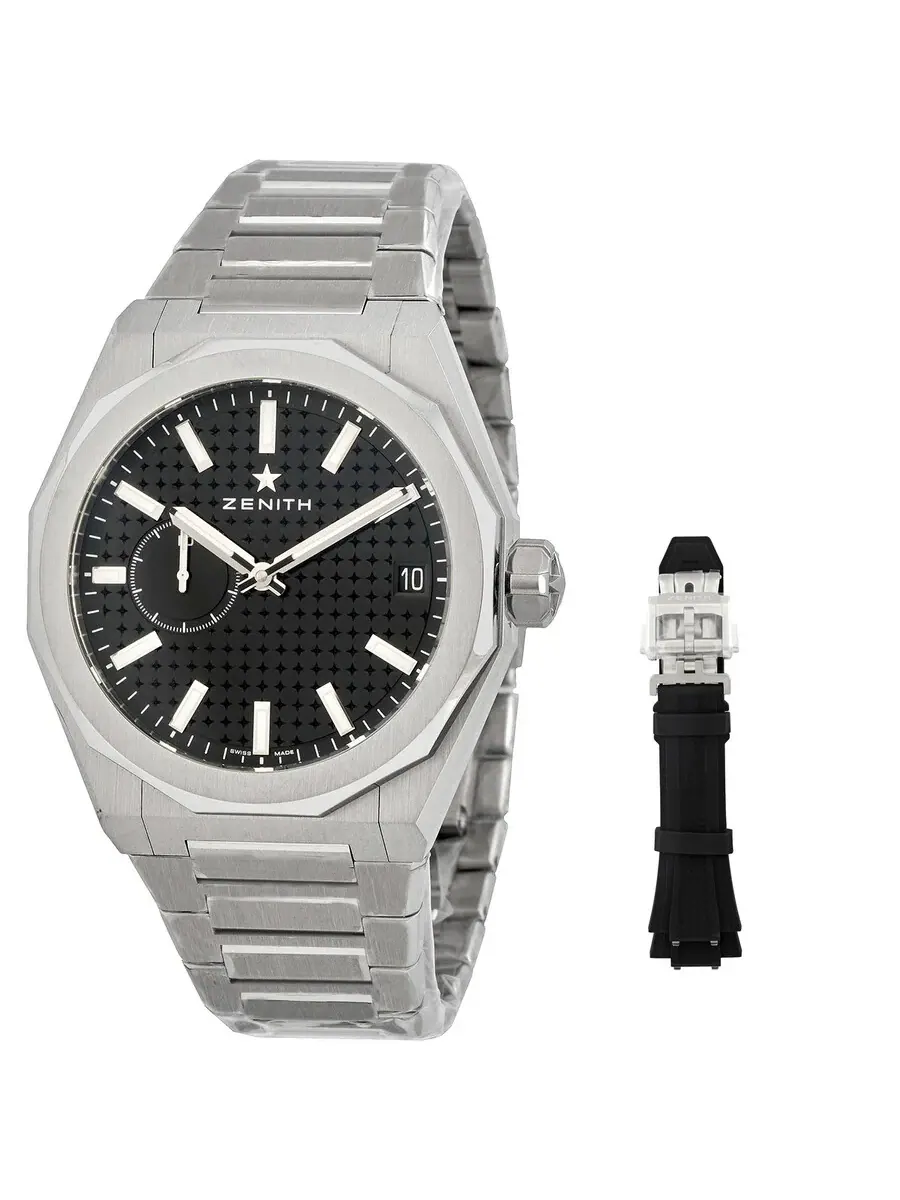 Мужские часы Zenith Defy Skyline с автоматическим механизмом, черным циферблатом Sunburst 03.9300.3620/21.I001 — серебристый