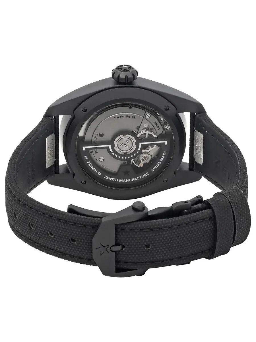 Мужские автоматические часы Zenith Pilot с черным циферблатом и кристаллом, модель 49.4000.3620/21.I001 — изображение 3 из 4
