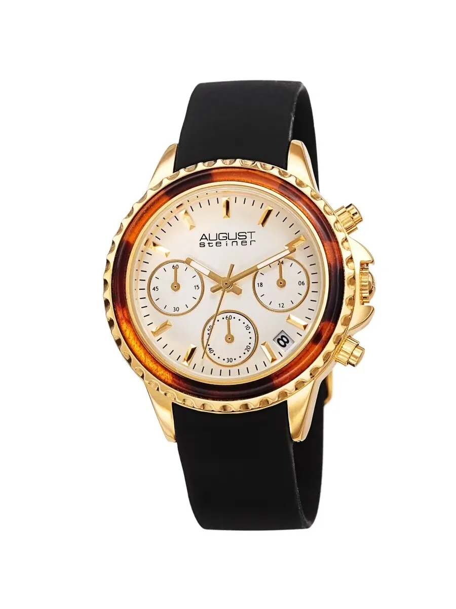 Женские часы August Steiner Chronograph Quartz с белым циферблатом AS8268BKG