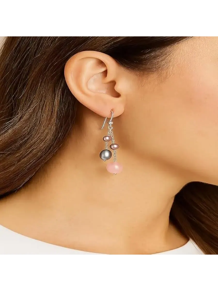 Серьги-подвески с кисточками Belacqua из натурального культивированного пресноводного жемчуга и — изображение 2 из 7