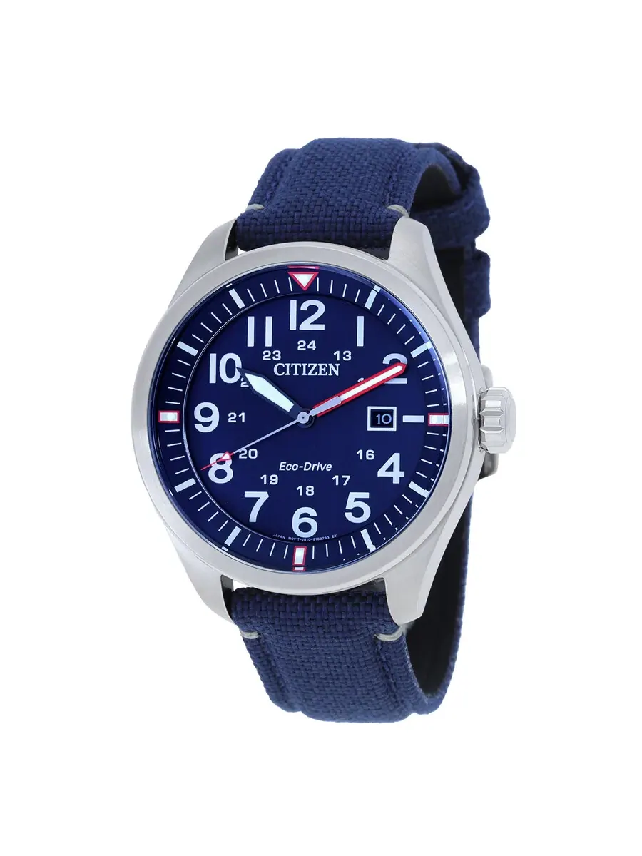 Мужские часы Citizen Eco-Drive с синим циферблатом AW5000-16L