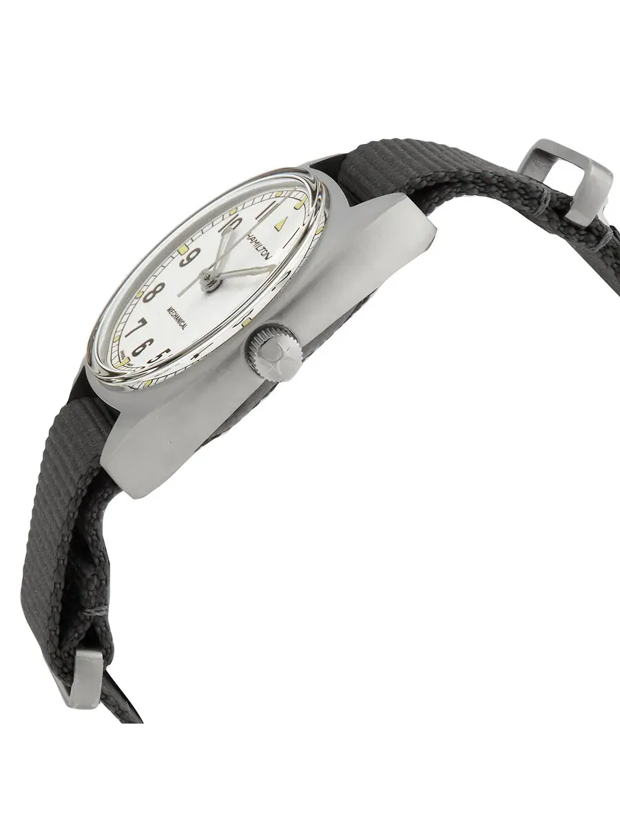Мужские часы Hamilton Khaki Aviation Pilot Pioneer Mechanical с ручным заводом и серебристым — изображение 2 из 3