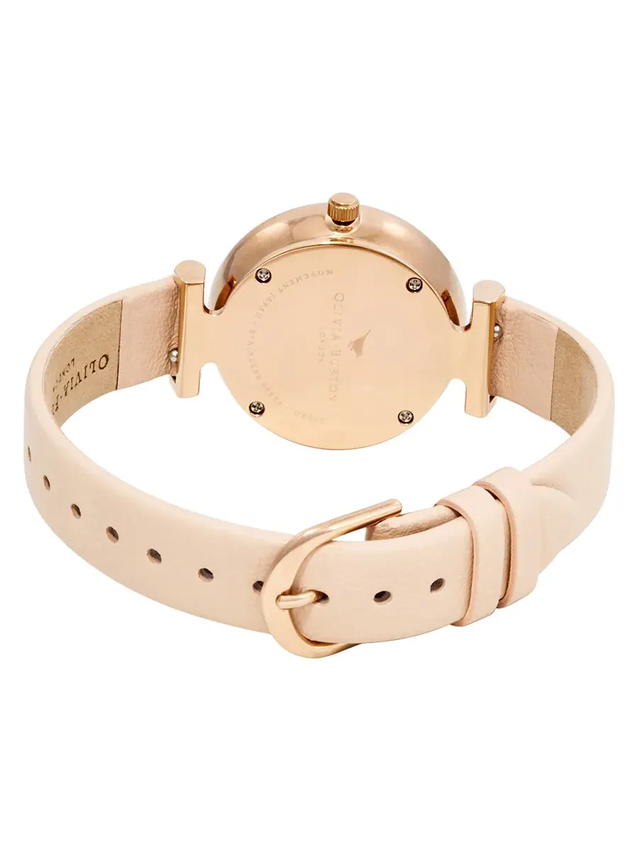 Женские часы Olivia Burton Queen Bee с белым циферблатом OB16AM95 — изображение 3 из 3, оттенок розовый золотистый
