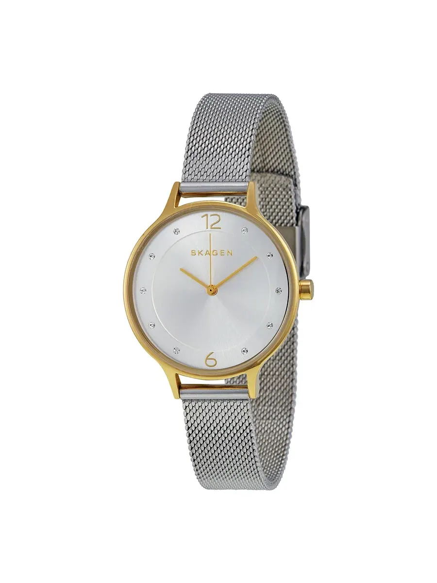 Женские часы Skagen Anita с серебристым циферблатом SKW2340 — золотистый
