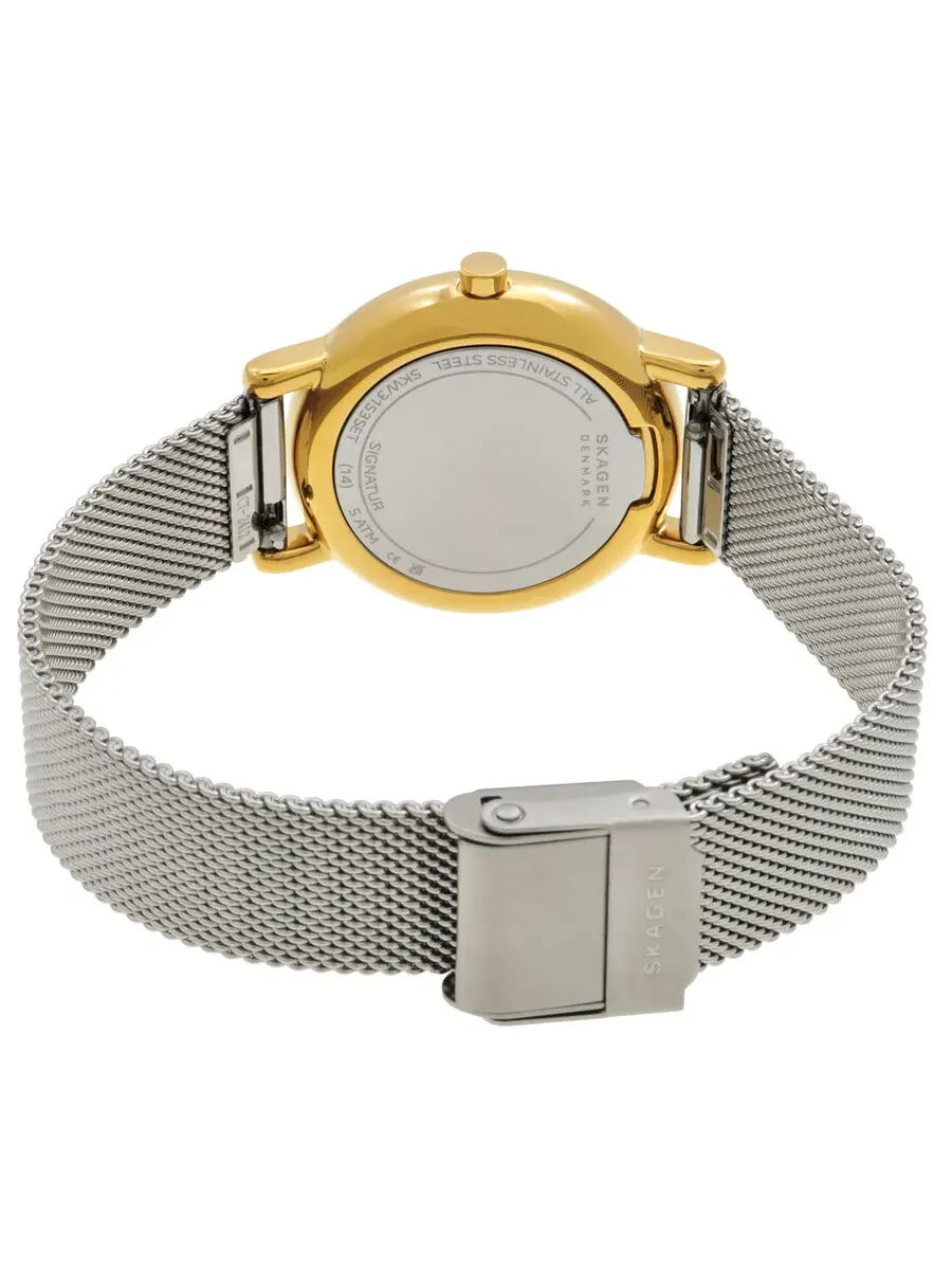 Женские часы Skagen Signatur Lille с кварцевым механизмом и белым циферблатом и набор браслетов — изображение 3 из 3
