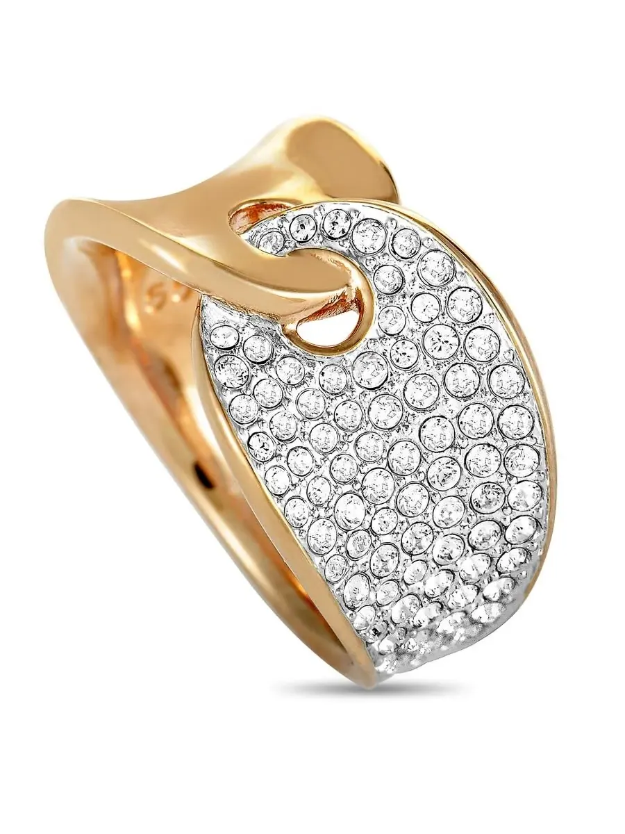 Кольцо Swarovski Guardian с переплетающимся дизайном из нержавеющей стали с розовым золотым