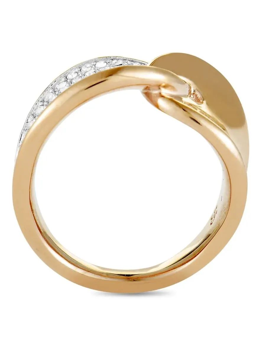 Кольцо Swarovski Guardian с переплетающимся дизайном из нержавеющей стали с розовым золотым — изображение 2 из 6