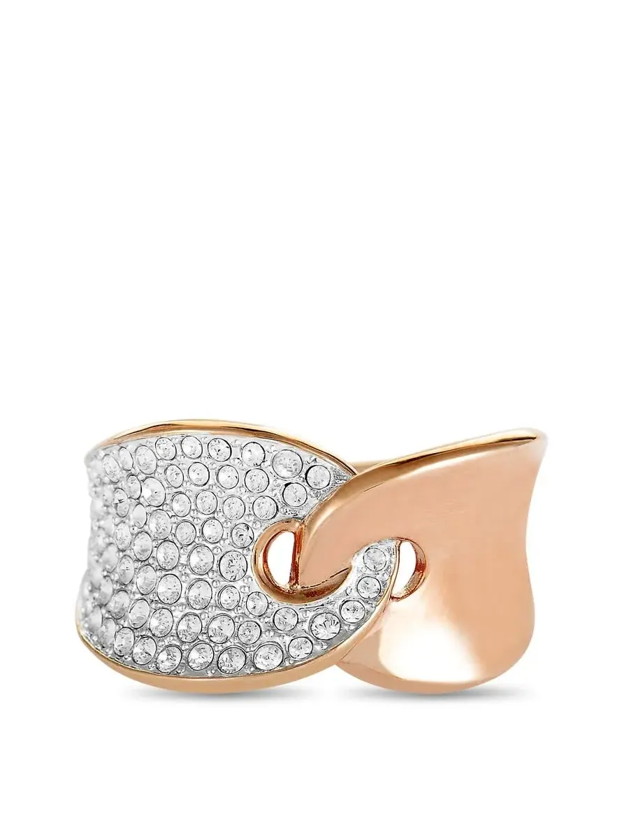 Кольцо Swarovski Guardian с переплетающимся дизайном из нержавеющей стали с розовым золотым — изображение 5 из 6