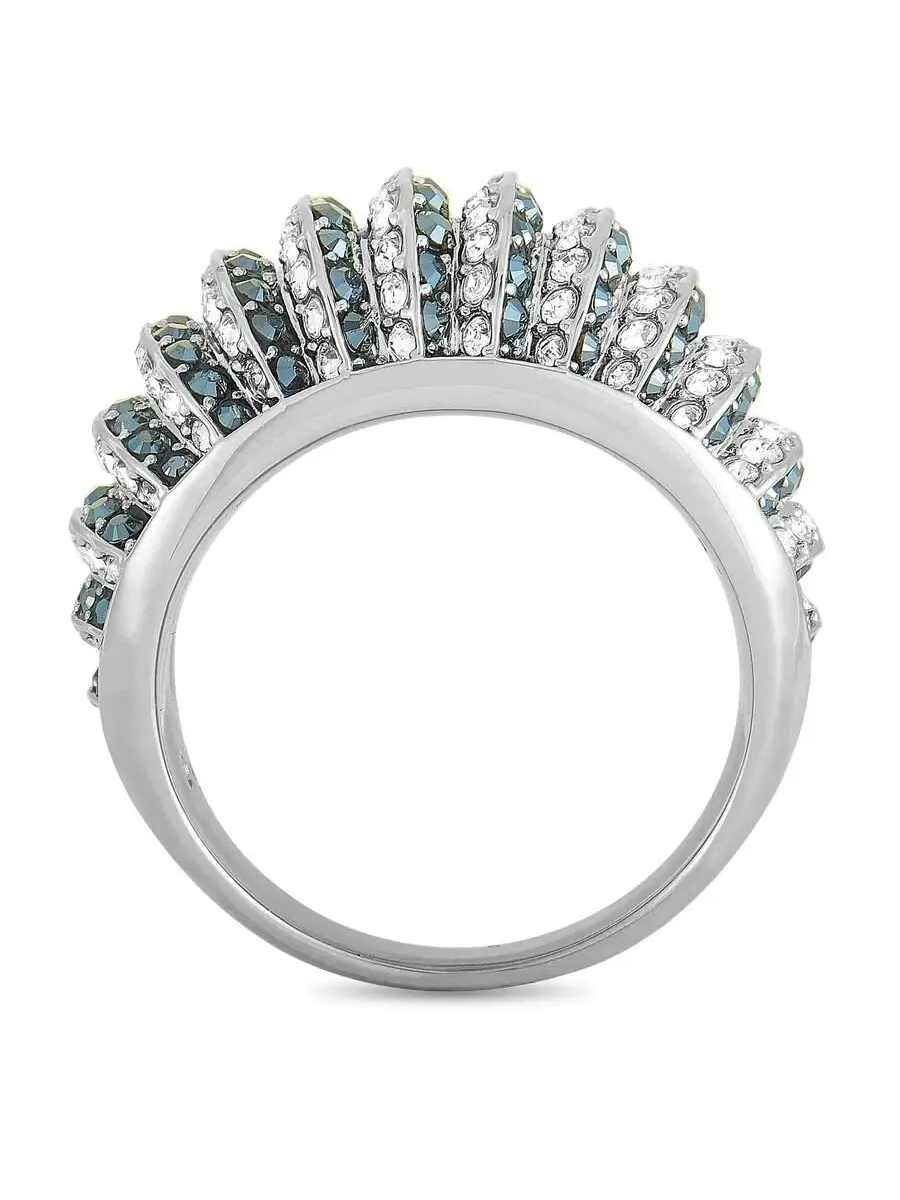 Кольцо Swarovski из нержавеющей стали с родиевым покрытием — изображение 2 из 6, оттенок мульти
