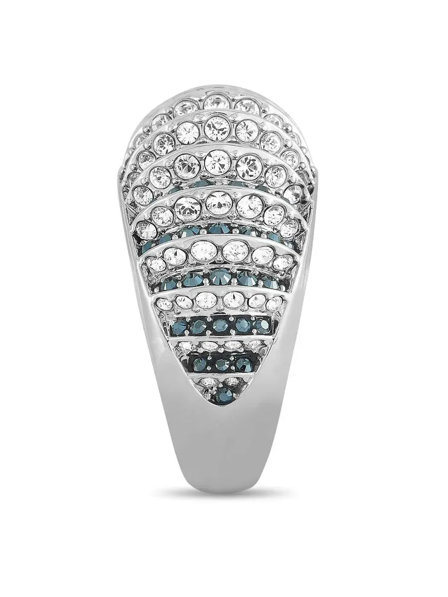 Кольцо Swarovski из нержавеющей стали с родиевым покрытием — изображение 3 из 6, оттенок мульти