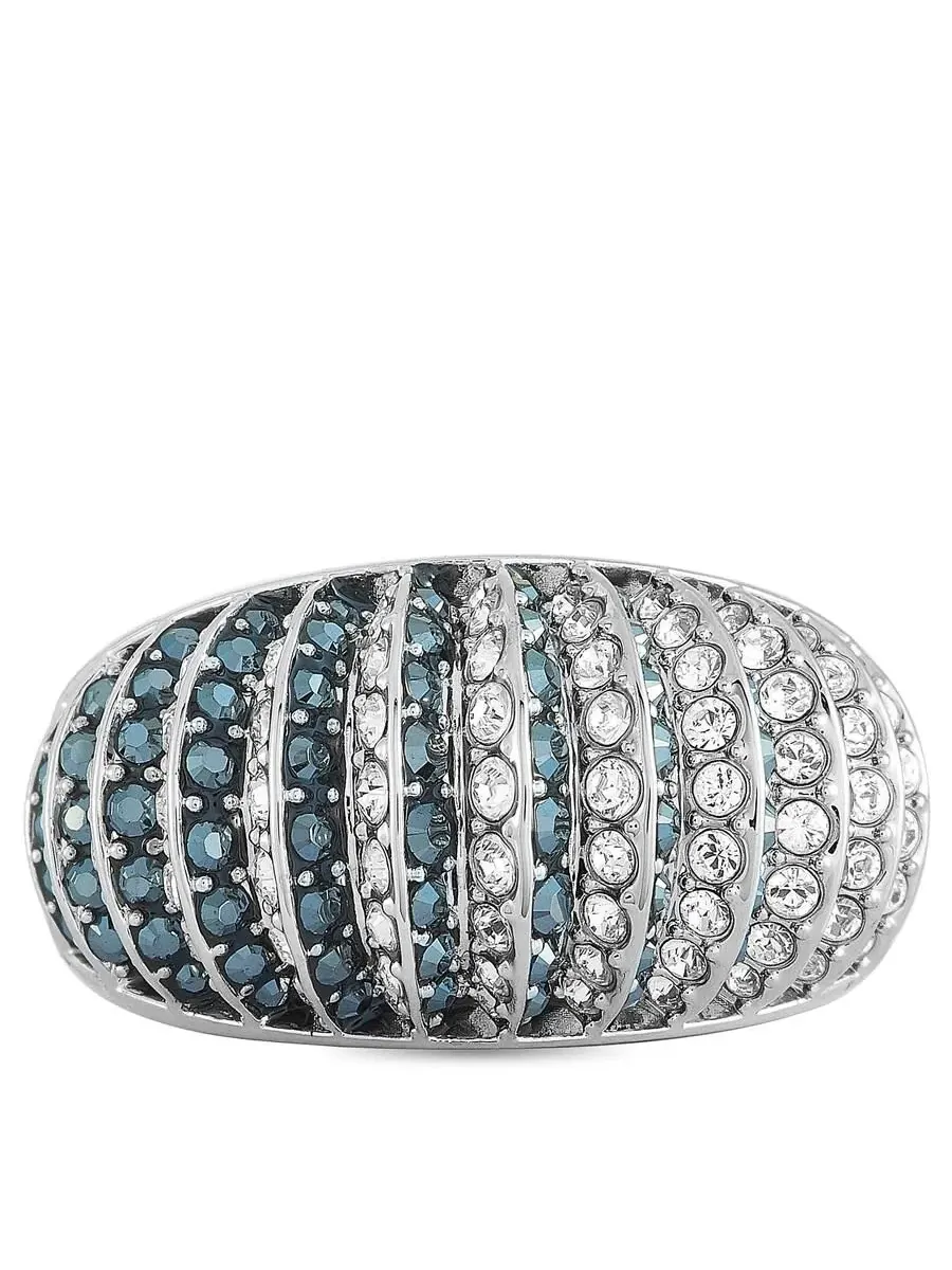 Кольцо Swarovski из нержавеющей стали с родиевым покрытием — изображение 5 из 6, оттенок мульти