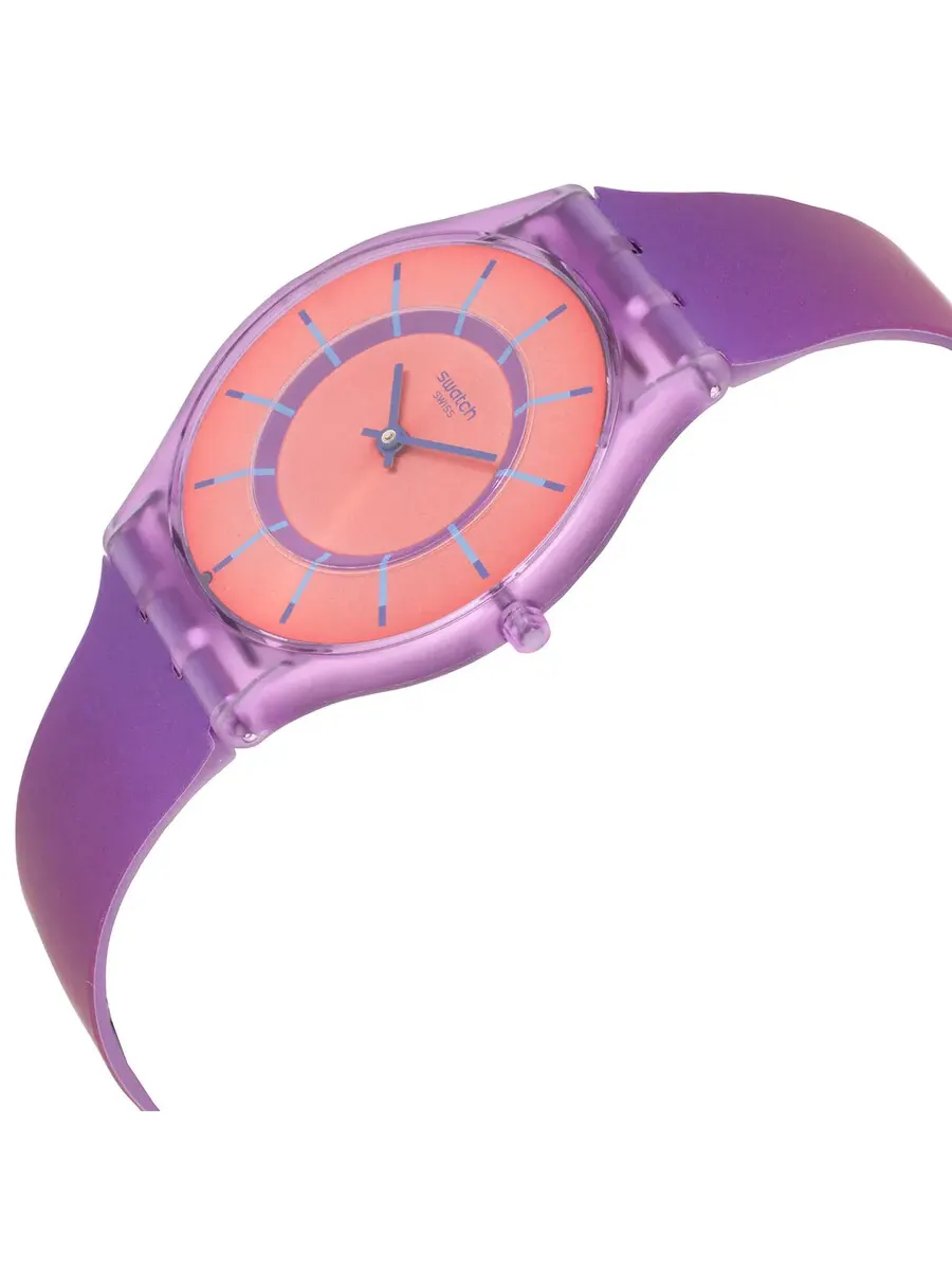 Часы Swatch Sweet Strawberry Dream Quartz Unisex Watch SS08V108 — изображение 2 из 3, оттенок прозрачный фиолетовый