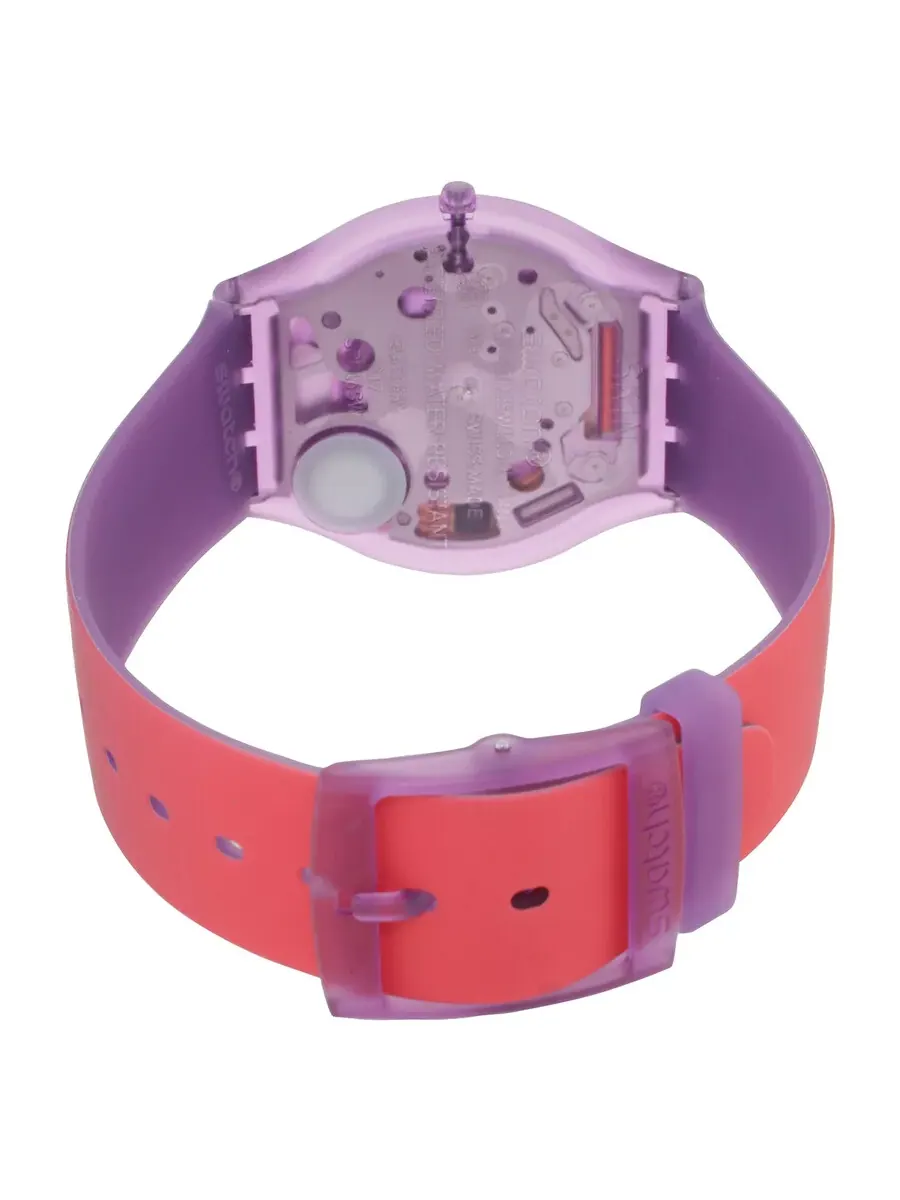 Часы Swatch Sweet Strawberry Dream Quartz Unisex Watch SS08V108 — изображение 3 из 3, оттенок прозрачный фиолетовый