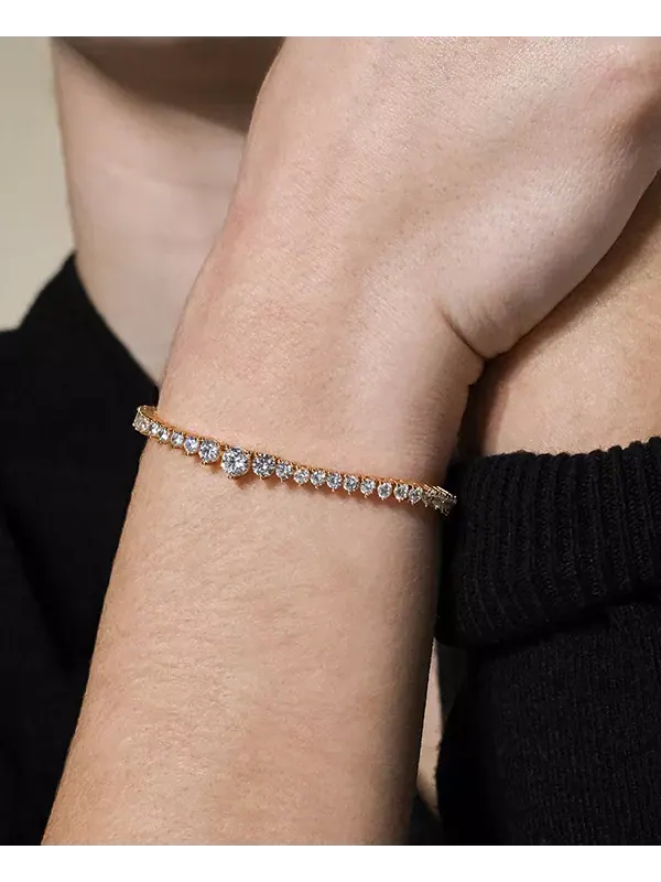 Теннисный браслет Татум с кубическим цирконием Sterling Forever — изображение 3 из 3, оттенок золото
