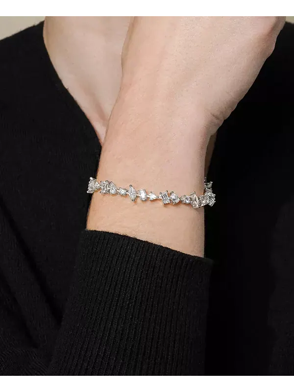 Теннисный браслет Татум с кубическим цирконием Sterling Forever — изображение 3 из 3, оттенок серебряный