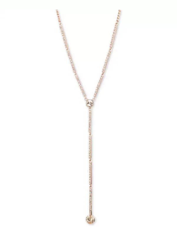 Ожерелье-Лариат с кристаллами, 16 дюймов + удлинитель 3 дюйма Givenchy — розовый