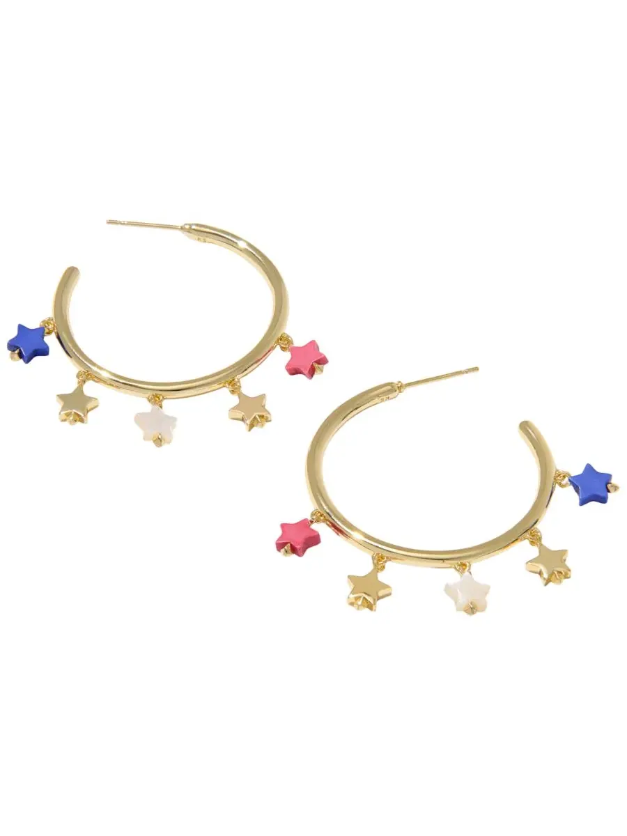 Серьги-кольца Camila с покрытием из 14-каратного золота Kendra Scott — изображение 3 из 3, оттенок золото