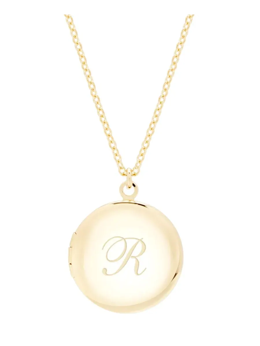Медальон-подвеска Isla Initial Long Locket — изображение 17 из 19, оттенок золотистый