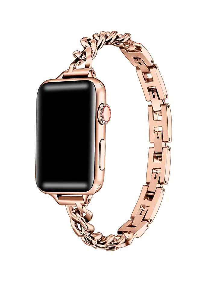 Нержавеющий ремешок Nikki Skinny для Apple Watch 44, 45, 46, 49 мм Posh Tech — золотистый